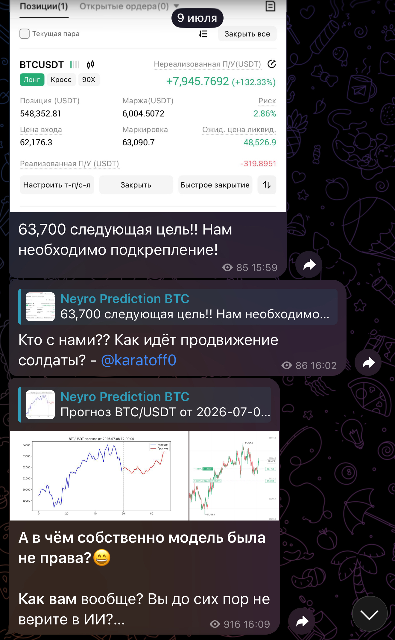Live-прогноз BTC 16.07